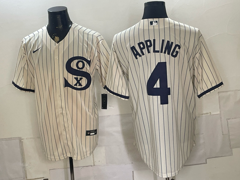 Men Chicago White Sox #4 Appling white Nike MLB 2026 jersey 0823003->chicago white sox->MLB Jersey